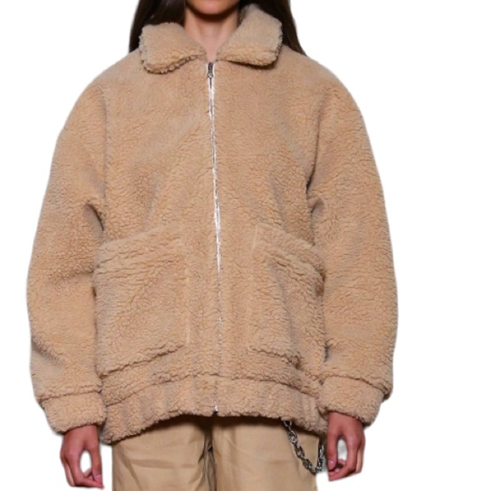 I.Am.GiA Camel Pixie Oversized Teddy Jacket Size Small